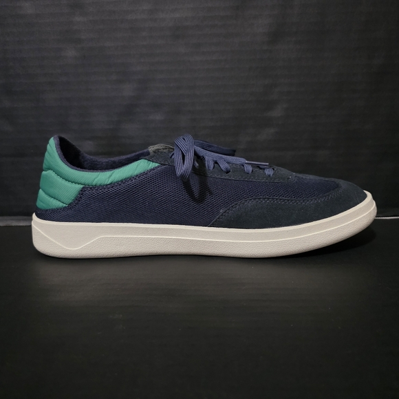NWT Olukai Mens Navy And Green Punini Casual Lace Up Shoes 10514-5482 Size 10.5 - Picture 3 of 12